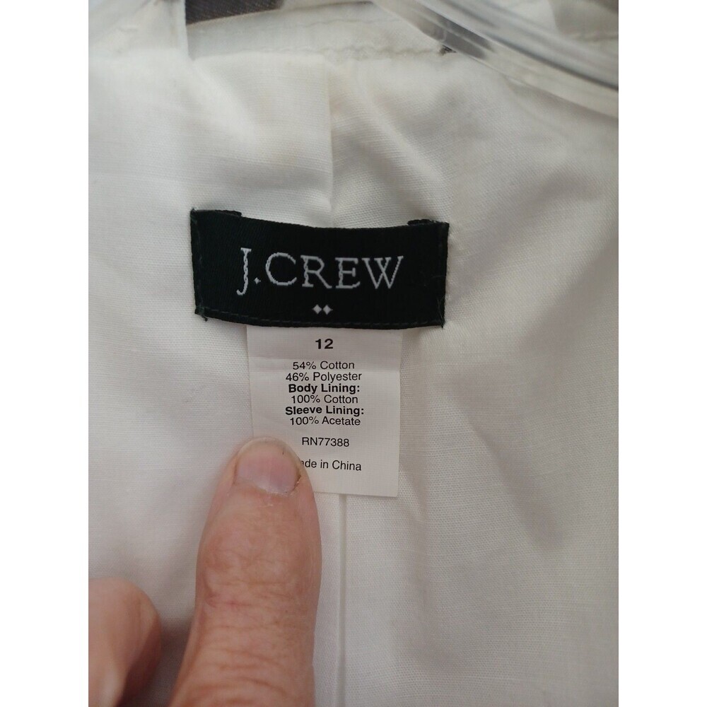 J.Crew zebra swing jacket 12 gray animal print cottonblend short trench classic - Picture 2 of 10